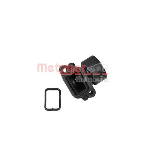 Kühlmittelflansch METZGER 4010303 für RENAULT DACIA, Wasserpumpe