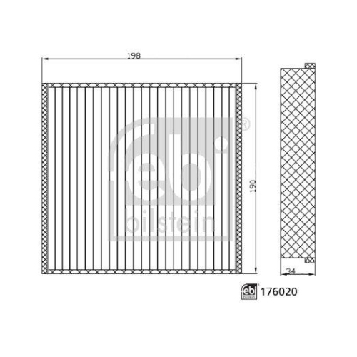 Febi Bilstein 1x 176020 Innenraumfilter