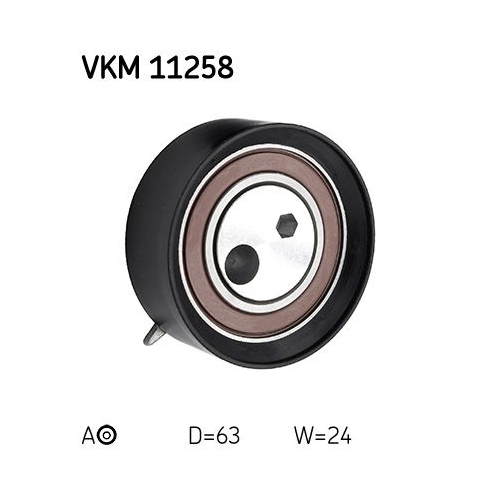 Spannrolle, Zahnriemen SKF VKM 11258 für AUDI VOLVO VW, unten