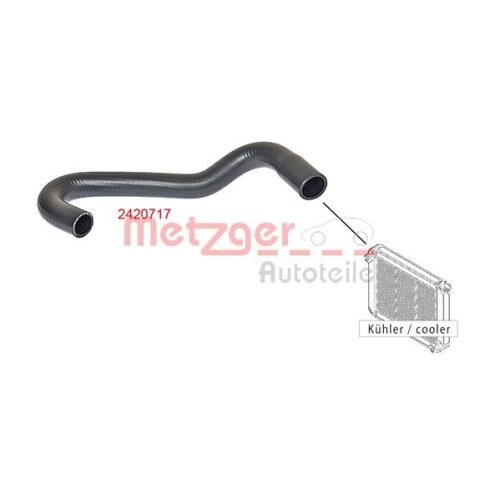 Kühlerschlauch METZGER 2420717 für FIAT, Motorkühler, links oben, oben