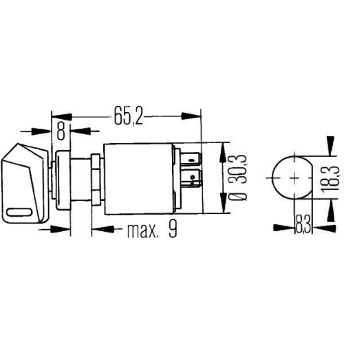 Zünd-/Startschalter HELLA 6JK 007 232-001 für AEBI DAF VAN HOOL HYUNDAI KRONE