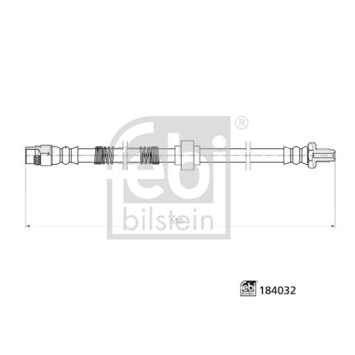 Bremsschlauch FEBI BILSTEIN 184032 für NISSAN OPEL RENAULT VAUXHALL