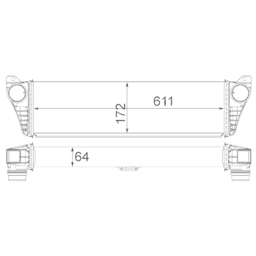 Ladeluftkühler MAHLE CI 150 000P PREMIUM LINE für MERCEDES-BENZ