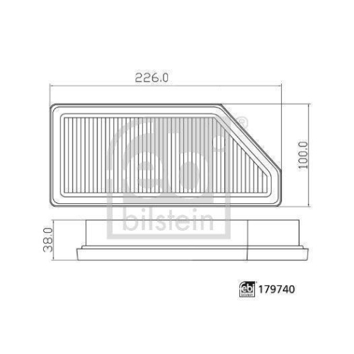 Luftfilter FEBI BILSTEIN 179740 für RENAULT