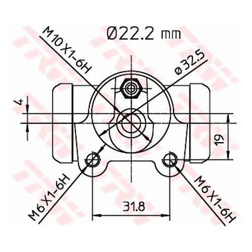 Radbremszylinder TRW BWH138 für RENAULT, Hinterachse, links, rechts