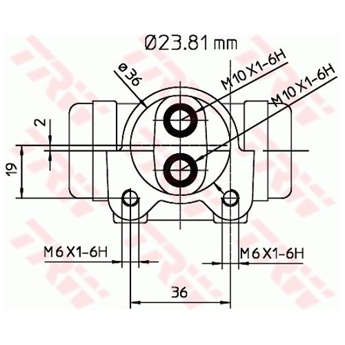 Radbremszylinder TRW BWK223 für OPEL RENAULT VAUXHALL, Hinterachse, hinten