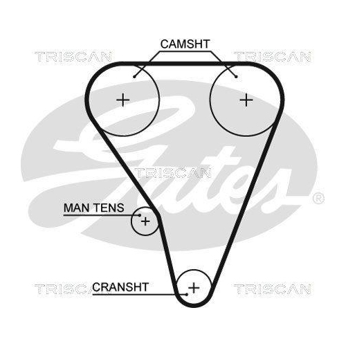 Zahnriemensatz TRISCAN 8647 17012 für
