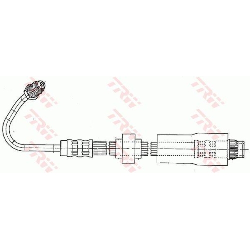 Bremsschlauch TRW PHB542 für RENAULT, Hinterachse, Hinterachse links, links