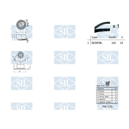 Wasserpumpe + Zahnriemensatz Saleri SIL K1PA1133 für FORD RENAULT VOLVO