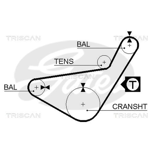 Zahnriemen TRISCAN 8645 5210 für MITSUBISHI HYUNDAI DANA