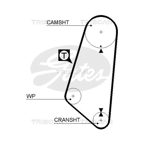Zahnriemen TRISCAN 8645 5400 für SEAT VW DANA