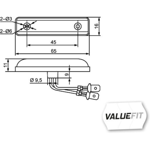 Schlussleuchte HELLA 2TM 357 010-011 HELLA VALUEFIT für