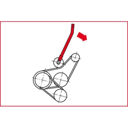Schlüssel, Keilriemenspannung KS TOOLS 150.1237