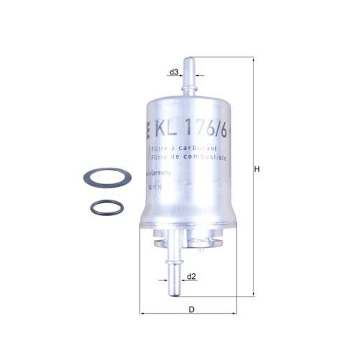 Kraftstofffilter KNECHT KL 176/6D für VAG