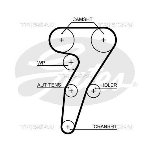 Zahnriemensatz TRISCAN 8647 12001 für ALFA ROMEO FIAT