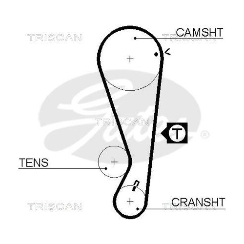 Zahnriemensatz TRISCAN 8647 21002 für
