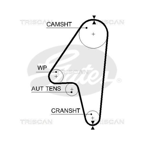 Zahnriemensatz TRISCAN 8647 21003 für CHEVROLET DAEWOO