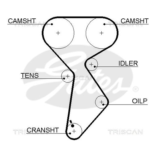 Zahnriemensatz TRISCAN 8647 15008 für FIAT