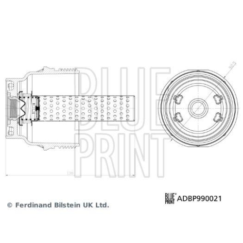 Blue Print 1x ADBP990021BP Ã–lfilterdeckel