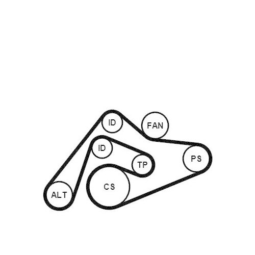 Keilrippenriemensatz CONTINENTAL CTAM 6PK2404K1