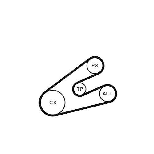 Keilrippenriemensatz CONTINENTAL CTAM 6PK1453K1