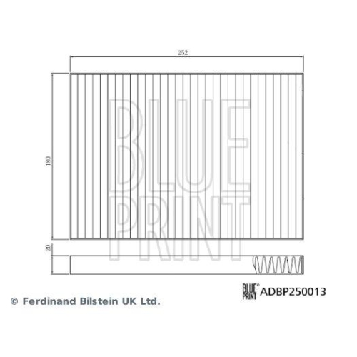 Blue Print 1x ADBP250013BP Innenraumfilter