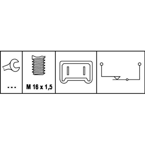 Bremslichtschalter HELLA 6DD 008 622-081 für MITSUBISHI OPEL RENAULT VAUXHALL