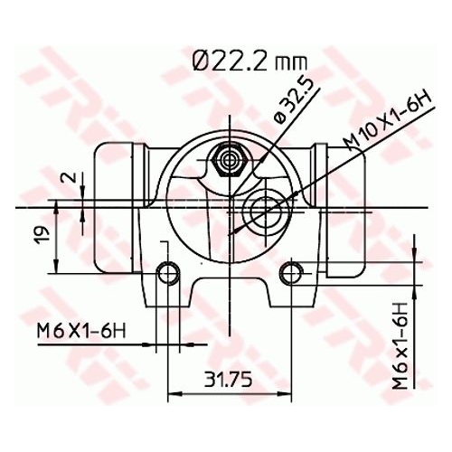 Radbremszylinder TRW BWH140 für RENAULT, Hinterachse, links