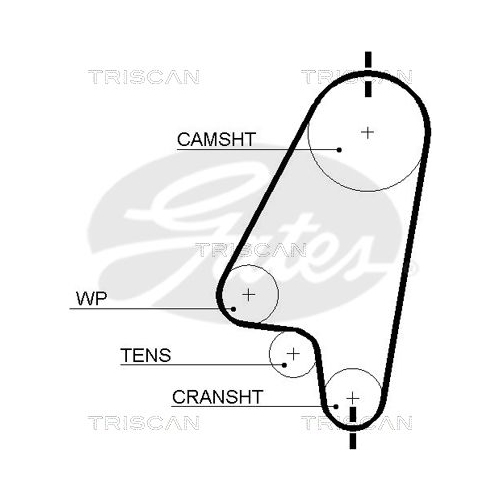 Zahnriemensatz TRISCAN 8647 24009 für OPEL VAUXHALL