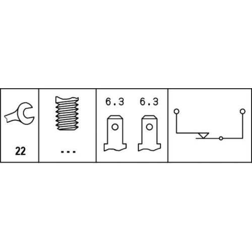 Bremslichtschalter HELLA 6DF 003 263-071 für OPEL ROVER VAUXHALL CHEVROLET