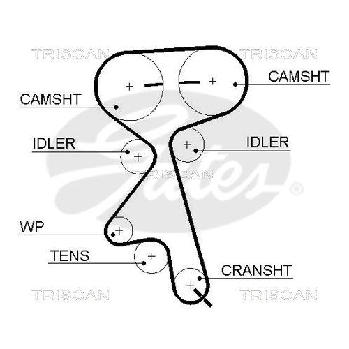 Zahnriemensatz TRISCAN 8647 24013 für OPEL VAUXHALL CHEVROLET