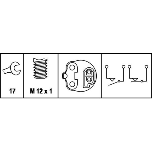 Bremslichtschalter HELLA 6DF 007 366-001 für EVOBUS