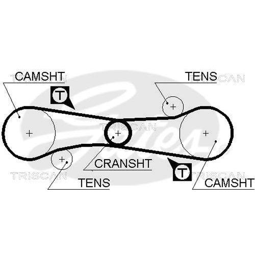 Zahnriemen TRISCAN 8645 5006 für ALFA ROMEO NISSAN DANA