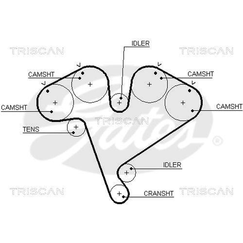 Zahnriemensatz TRISCAN 8647 24020 für OPEL VAUXHALL CADILLAC