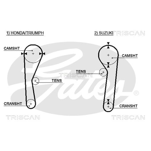 Zahnriemen TRISCAN 8645 5019 für AUSTIN HONDA MG MORRIS ROVER SUZUKI TRIUMPH