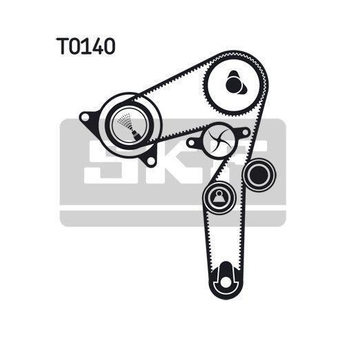 Wasserpumpe + Zahnriemensatz SKF VKMC 05193 für ALFA ROMEO CHRYSLER FIAT LANCIA