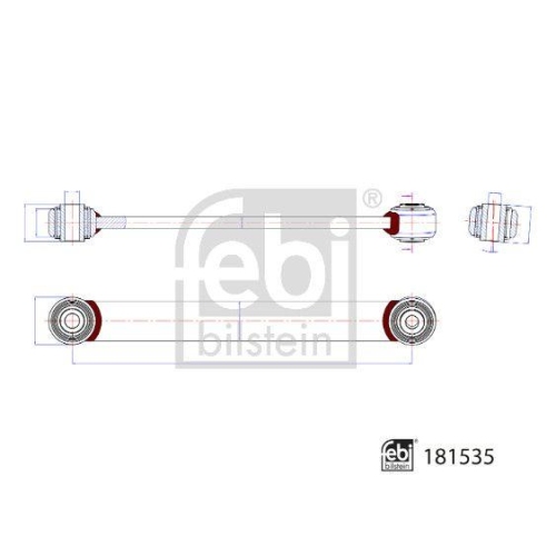 Stange/Strebe, Stabilisator FEBI BILSTEIN 181535 für MAN, Vorderachse links