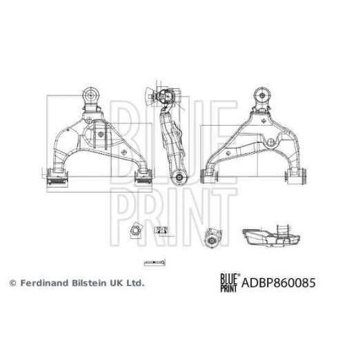 Blue Print 1x ADBP860085BP Querlenker mit Kronenmutter und Splint