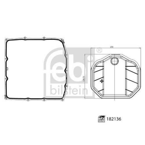 Hydraulikfiltersatz, Automatikgetriebe FEBI BILSTEIN 182136 für PORSCHE