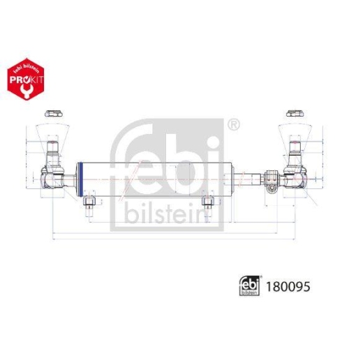 Arbeitszylinder, Servolenkung FEBI BILSTEIN 180095 ProKit für MERCEDES-BENZ