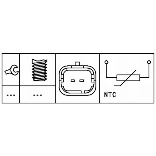 Sensor, Kühlmitteltemperatur HELLA 6PT 009 309-431 für FIAT LANCIA FERRARI