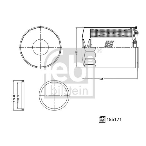 Kühlmittelfilter FEBI BILSTEIN 185171 febi Plus für VOLVO