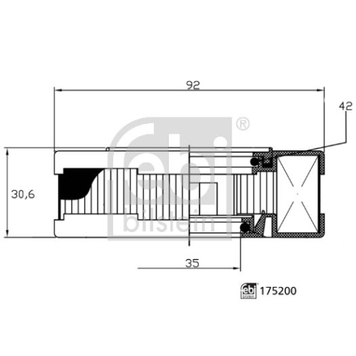 Filter, Kurbelgehäuseentlüftung FEBI BILSTEIN 175200 für CITROËN FIAT IVECO