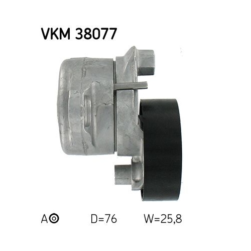 Spannrolle, Keilrippenriemen SKF VKM 38077 für MERCEDES-BENZ, links oben, mitte