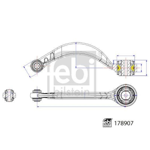 Lenker, Radaufhängung FEBI BILSTEIN 178907 für JAGUAR, Vorderachse links