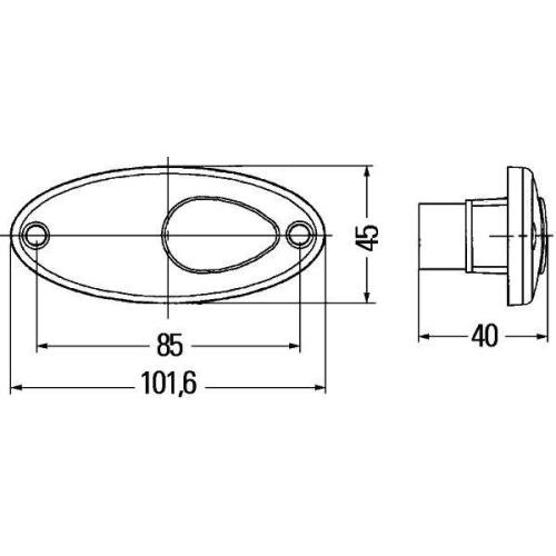 Zusatzblinkleuchte HELLA 2BM 964 295-041 für AMAZONE, seitlicherEinbau