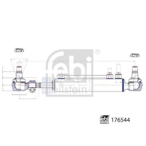 Arbeitszylinder, Servolenkung FEBI BILSTEIN 176544 ProKit für MAN STEYR