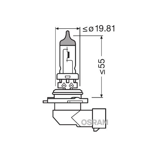 Glühlampe, Abbiegescheinwerfer OSRAM 9006 ORIGINAL