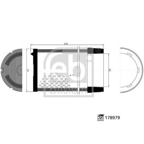 Luftfilter FEBI BILSTEIN 178979 für CASE IH MASSEY FERGUSON CLAAS JOHN DEERE JCB