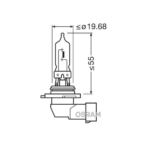 Glühlampe, Fernscheinwerfer OSRAM 9005 ORIGINAL